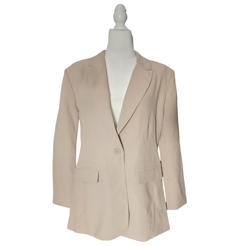Jones New York Women's Beige Blazer Size L Preppy Business Casual - Picture 8 of 10